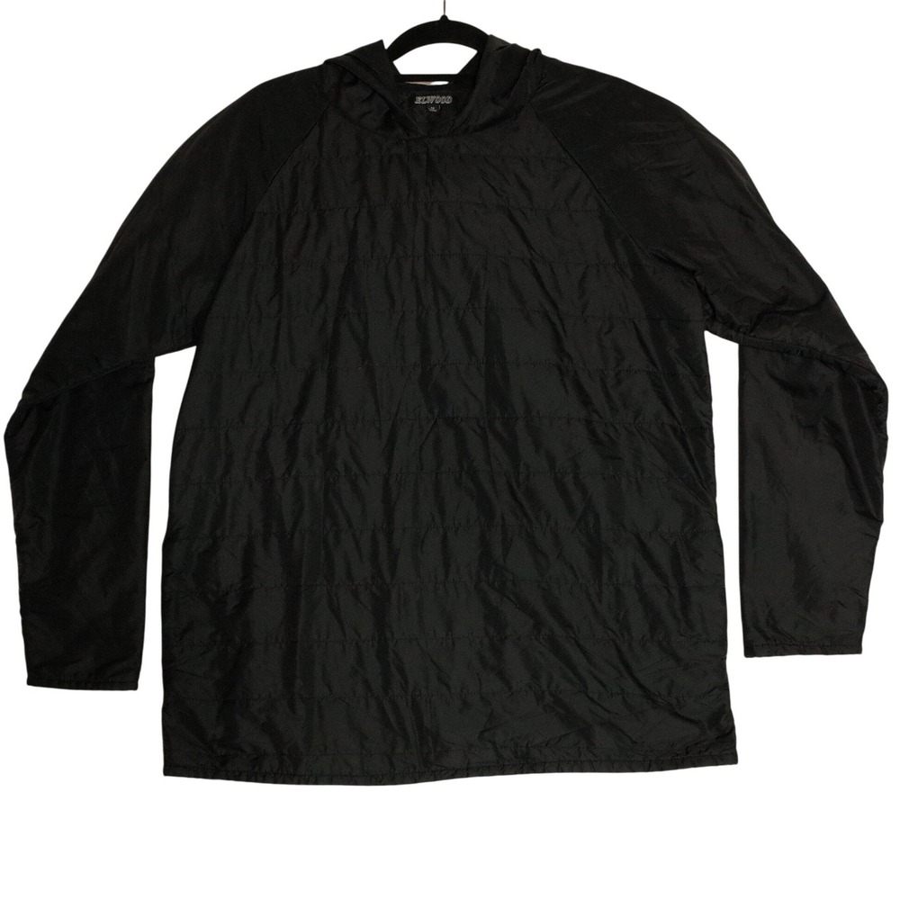 Elwood Puffer Hoodie Men's Size M Black Quilted Pullover Lightweight